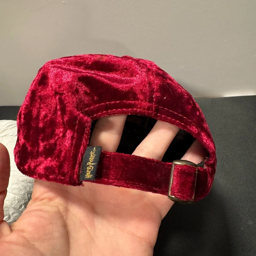 Harry Potter Hat Cap Men OS Burgundy Red Velvet‎ Marauders Map Wizarding World